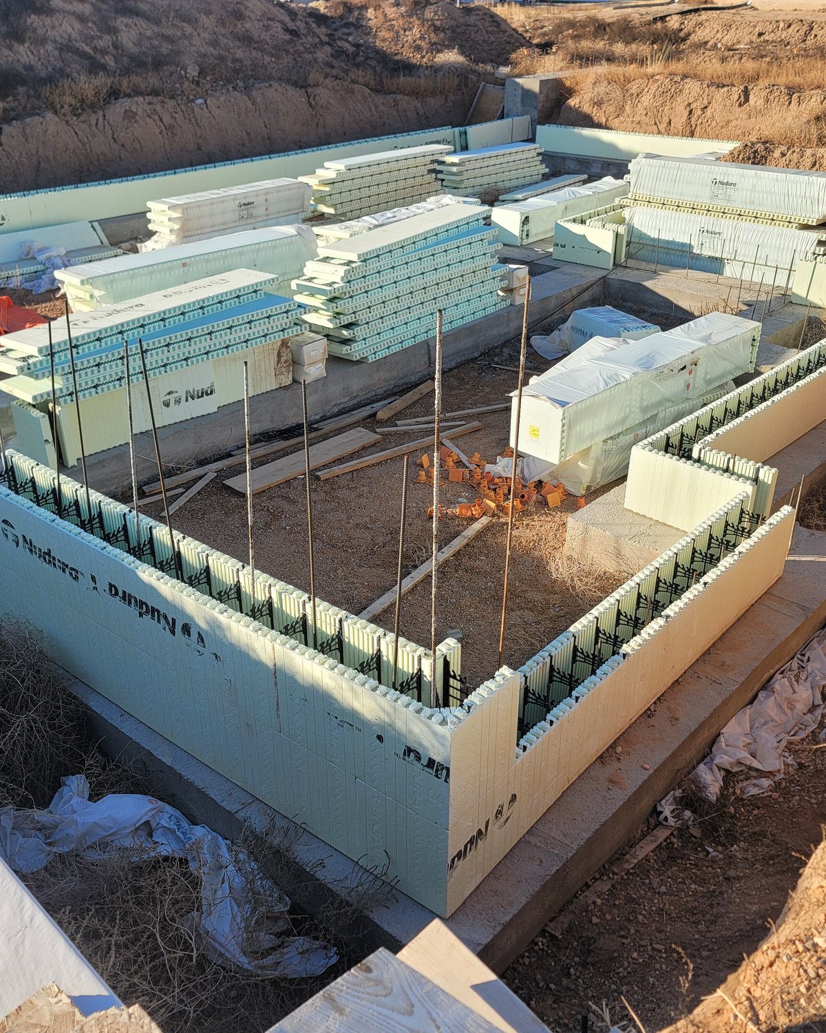 ICF foundation system installed