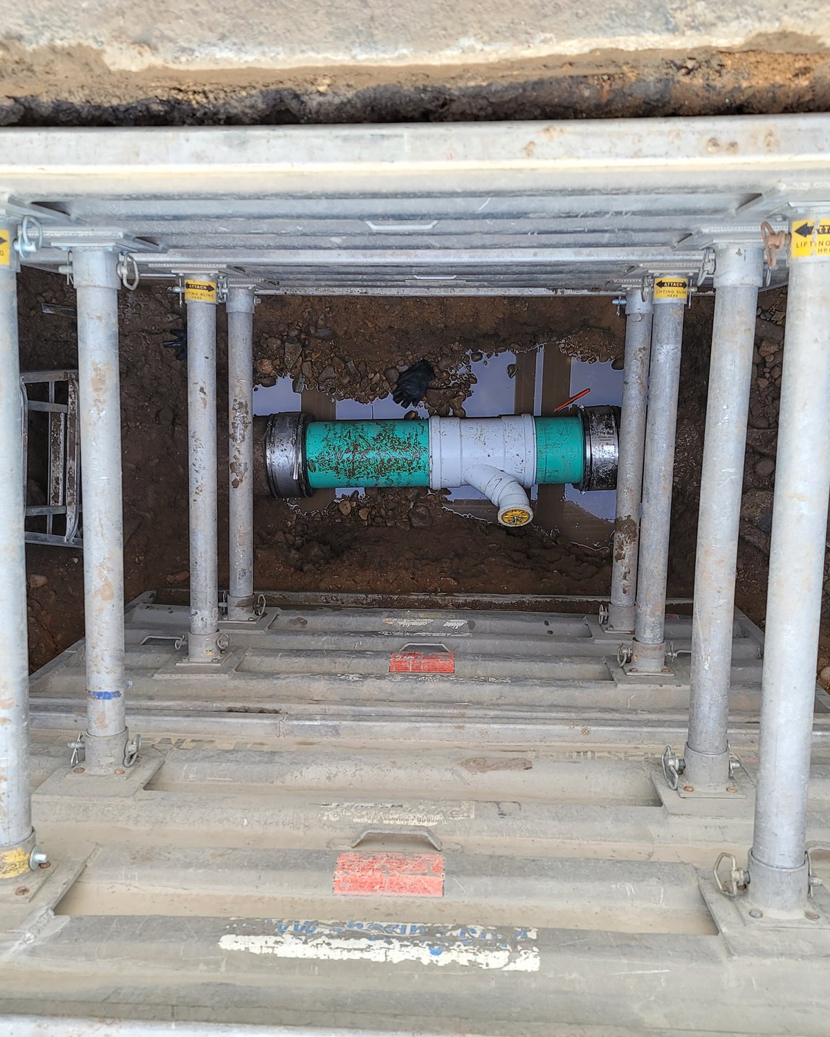 Large underground pipe install