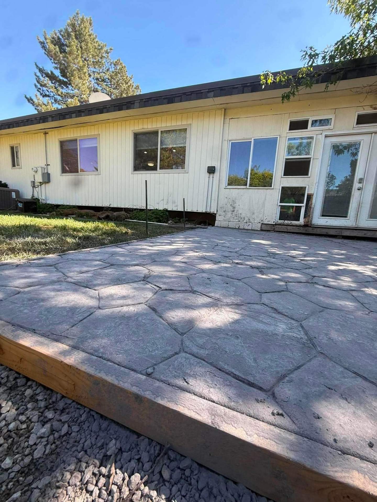 Stamped Concrete Patios — Summit Landscape & Excavation, Utah County